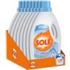 Sole Detersivo Liquido per Capi Delicati per Bucato a Mano e in Lavatrice: 8 Flaconi di Detersivo alla fragranza Carezza di Talco, 8x1000 ml