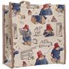 Signare Borsa per la spesa, borsa tote da donna, grande borsa da tappezzeria con cerniera, tasche esterne, portabottiglie, base rinforzata, 31 x 30 x 13,5 cm, Padd, Taglia unica