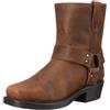duzhengzhou Stivaletti da uomo Stivali western con testa quadrata Stivali da cowboy con cerniera(Black,45)