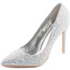 Toocool Decolletè Scarpe Donna Strass Gioiello Tacchi Alti Eleganti 1360 1360 [40,Silver]