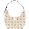 GUESS Neda Hobo Shoulder Bag Cream White Logo