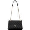 GUESS Noelle II Convertible Xbody Flap Bag Coal Logo