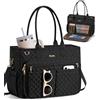 Bagstellar Borsa tote per insegnanti, da donna, per computer portatile da 15,6, borsa per infermiera, con grande portabicchieri e tasca isolata, borsa trapuntata, borsa per laptop, valigetta per lavoro, uso