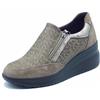 ENVAL SOFT 4760222 Scam Afrodite Fango Slip-on con Lampo per Donna in Nabuk Satinato con Zeppa Alta (Taglia 38)