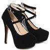 CYwinterB Tacchi Alti da Donna Sexy in Pelle Scamosciata con Tacco a Spillo Pompa Elegante Punta Tonda Slip-in Scarpe da Sposa Scarpe da Sera Scarpe da Donna 35-44