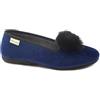 GRÜNLAND il benessere è naturale GRUNLAND TAXI PA1155 blu scarpe donna pantofola in tessuto pelo morbido 42