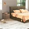 Indomita Comodino 2 cassetti Quinn Colore Bronzo e Noce mercure