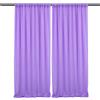 Hiseng Moderno Tende per Interni Voile in Chiffon, 2 Pannelli per Camera da Letto Soggiorno Salotto Semitrasparenti per Elegante Finestre di Casa (Viola Chiaro,1.5x3M(5x10FT))