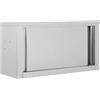 vidaXL Armadio da Cucina con Ante Scorrevoli Igienico Robusto Mobile Credenza Armadietto Pensile Ristoranti in 90x40x50cm Acciaio Inox