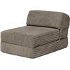 Loft 25 Jumbo Cord pieghevole singolo Futon Z-letto materasso divano | Sleepover Guest Living Room | Sedia morbida e confortevole | Leggero e durevole | Mobili in tessuto di qualità Cord (Acciaio)