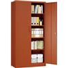 Sightlife Armadio Ufficio in Metallo a 5 Ripiani con 2 Ante, Armadio Garage con Serratura a Chiave, Ripiani Regolabili, L78 x P39 x A170 cm (rosa, 78_x_170_cm)