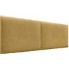 DHOME Testiera Imbottita Liscia in Tessuto Aqualine Altezza 70CM Spessore 4cm e 8cm per Parete Acustica Testiere Fonoassorbenti Letto Camera da Letto (Tessuto Mostaza, 200cm Doppio, Spessore 4cm)