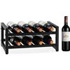 COSTWAY Portabottiglie per Vino in Metallo, Scaffale per Vino 8 Bottiglie con Piedini Regolabili e Superficie Antiruggine, per Cucina, Sala da Pranzo, Cantina, 42,5 x 24,5 x 20,5 cm