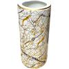 AcaciaHome Portaombrelli rotondo in ceramica durevole - Supporto perfetto per casa, ufficio e ingresso - Aggiunge un tocco sofisticato agli spazi abitativi per bastoni e bastoni da passeggio (ceramica