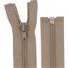 Zipworld - Cerniera divisibile in plastica PS a spirale, 5 mm, cerniere in plastica (130 cm, beige - 308)
