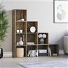 Vida Designs Durham - Libreria per scale, organizer per soggiorno (10 cubi, legno scuro)