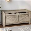 Hzuaneri Cassapanca 100 cm, Panca Contenitore da Interno, Panca Portaoggetti, Pouf Contenitore Rettangolare, 40 x 100 x 48 cm, per Corridoio, Camera da Letto, Soggiorno, Avorio Chiaro SB04505X