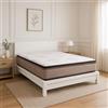Ginflex Materasso Matrimoniale Luxury 160x200 Plus Memory Foam 3 Strati Sfoderabile Tessuto Damascato H28 + Topper Incluso Integrato Sganciabile con Fascia in Velluto (Altezza: 28cm, 160x200)