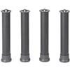 Generico Set 4 Piedi Universali per Rete a Doghe - Gambe Letto in Acciaio con Gomma Antigraffio (26 cm)
