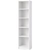 Arrocco Libreria Verticale a Colonna da Terra 50x31x183 cm, Libreria Salvaspazio a 5 Ripiani, Design Aperto per Ottimizzare lo Spazio, Ideale per Soggiorno, Ufficio e Camera da Letto