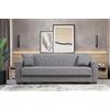Domo Mea Divano Letto New York 3 Posti Grigio 210x75x80 cm Design Moderno