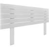 DHOME Testiera in Legno Riciclato DM con Gambe Stile Pallet Orizzontale Letto Pallet Supporti inclusi(Legno Bianco, 135cm)