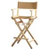 ZStyle Sedia Regista Sgabello Pieghevole Leggera Portatile Director Make Up Hotel Ristorante Casa Veranda Bar Trucco Legno Di Faggio Tessuto Alta Truccatrice (Fusto naturale - Tela tortora)
