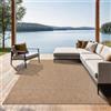the carpet Mistra - Tappeto robusto per esterni, moderno, resistente alle intemperie e ai raggi UV, per balcone, terrazza e giardino d'inverno, ma adatto anche per la cucina, tessuto piatto, naturale,