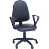 SEDIAOFFICE - Sedia Direzionale Ufficio a Contatto Permanente, Sedia da Ufficio Ergonomica Ideale per Chi Passa Tante Ore Seduto, Made in Italy (Ruote Parquet, Nero Ecopelle)