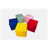 Jeflex - Set di 6 cubi (blu, verde, giallo, rosa, rosso, beige) in ecopelle 40 x 40 x 40 cm - Made in Germany/cubetti di fitness con cubo in schiuma per comfort di seduta e stabilità