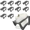 UISEBRT 10 Pezzi Scarpiera Organizer in Polipropilene Robusto, Porta Scarpiere Antiscivolo, Scarpiera Salvaspazio per Casa, Ingresso, Guardaroba, Grigio
