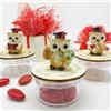 Doni Bomboniere 6pz SCATOLINA PORTACONFETTI BOMBONIERA Laurea Regalo Donna CONFETTATA Uomo Gadget SEGNAPOSTO Rossi Scatola per Confetti ECONOMICHE Fai da Te Originali Gufo Diploma Tocco Pergamena