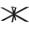 CLP Gambe del Tavolo Hardwick I Guide per tavoli Fai da Te con Altezza di 71 cm, Colore:Nero Industriale, Dimensione:150x78x71 cm