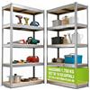 Juskys Set 2 scaffali Basic 2X 180x90x40 cm (AxLxP) | 1750 kg | 10 ripiani | struttura a incastro per officina, garage, cantina - metallo zincato