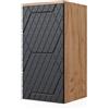 Vicco Mobile da bagno Irma Antracite con struttura a nido d'ape 30x59 cm | 2 scomparti, bagno, adatto al montaggio a parete e combinabile con altri mobili Irma
