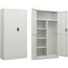 vidaXL Armadio con Ripiani Grigio Chiaro 90x40x180 cm in Acciaio