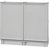 Art Plast Concert Armadio a Piena Altezza in Polipropilene, con Ante di Colore Blu L 1000 x P 390 x H 920 mm, Resina, Bianco, 100x39x92 cm
