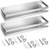 Lallisa 2 mensole galleggianti in acciaio inossidabile per bagno, doccia, mensola doccia a parete, mensola organizzatrice per bagno, cucina, soggiorno (argento, 30 cm)