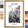 FRAMO35 15x30 Cornice (Oro Semplice) in MDF Fatta a Mano con lastra di Vetro Artificiale antiriflesso a Prova di Rottura e Robusta Parete Posteriore in MDF, Larghezza Cornice: 35 mm