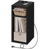 WOLTU Comodino con Prese e Porte USB, per Camera da Letto Stretto, Comodino Salvaspazio con 2 Scomparti Aperti, per Soggiorno, Cameretta, in Legno, 25x30x60cm, NTS06sz
