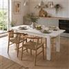 Dmora Tavolo Allungabile Sanaki 120x80x76h cm Bianco Opaco 8 Posti Allungabile, Meccanismo Estensione Allunga Centrale