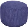 Loft 25 Sacchetto di Fagioli Sgabello Piede Bolla Rotonda | Poggiagambe velluto a coste per Interni da Soggiorno | Pouf dal Design Ergonomico per Adulti | Comodo e Durevole (Viola)
