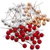 DIYEAH Decorazioni Realistiche di Bacche Finte 300 Pezzi di Bacche Artificiali Mini Ghirlande di Bacche di Pino Natalizie Decorazioni per Alberi di Natale