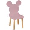 PlayPals Furniture Toddler Chair - Sedia in legno per bambini da 2 a 7 anni, mobili per seggiolini per bambini, colore: rosa