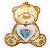 DLM Bomboniere DLM 32590-azzurro (Kit 12 Pezzi) Calamita Magnete Orso Orsetto in Legno Coppia Cuore Cuoricino Nascita Battesimo Segnaposto Confettata_Azzurro bomboniera