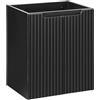 Lomadox Mobiletto da bagno 50 cm nero scanalato, mobile da bagno con 2 ante (larghezza x altezza x profondità) ca. 50 x 57 x 39 cm