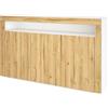 Vladon Madia Valencia, mobile a 3 ante e 1 scomparto aperto, bianco opaco/rovere naturale/rovere naturale (155 x 92 x 40 cm)