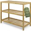 hausleben Scarpiera in bambù, 70 x 28 x 50 cm, naturale, legno, ecologico, 3 ripiani, corridoio