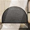 Morbuy Zerbino Ingresso Esterno Interno Semicircolare Antiscivolo Tappeto da Esterno Assorbente Zerbini d'ingresso Decorativi Tappetino per Porta Lavabile Zerbino Esterno (50x80cm,Grigio)
