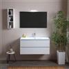 Kiamami Valentina - Mobile Bagno Sospeso 100Cm Con Cassetti Bianco Effetto Legno | Berlin
